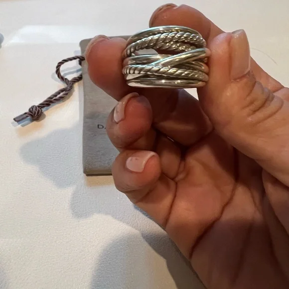 David Yurman cross over ring